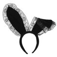 thumbnail image 1 of Cute Bunny Ears Hair Hoops Black Accessory For Women And Children Ideal For Party Cosplay Photo Props 1Set, 1 of 3