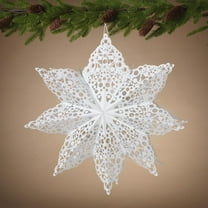 Gerson White Paper Snowflake Ornament .39 in.