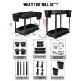 thumbnail image 3 of 2-Tier Under Sink Organizers,Height Adjustable Sliding Cabinet Storage Basket,Multifunction Slide Out Drawers Bathroom Kitchen Counter Shelf Organizer with 4 Hooks, 2 Hanging Cup,4 Dividers(Black), 3 of 9