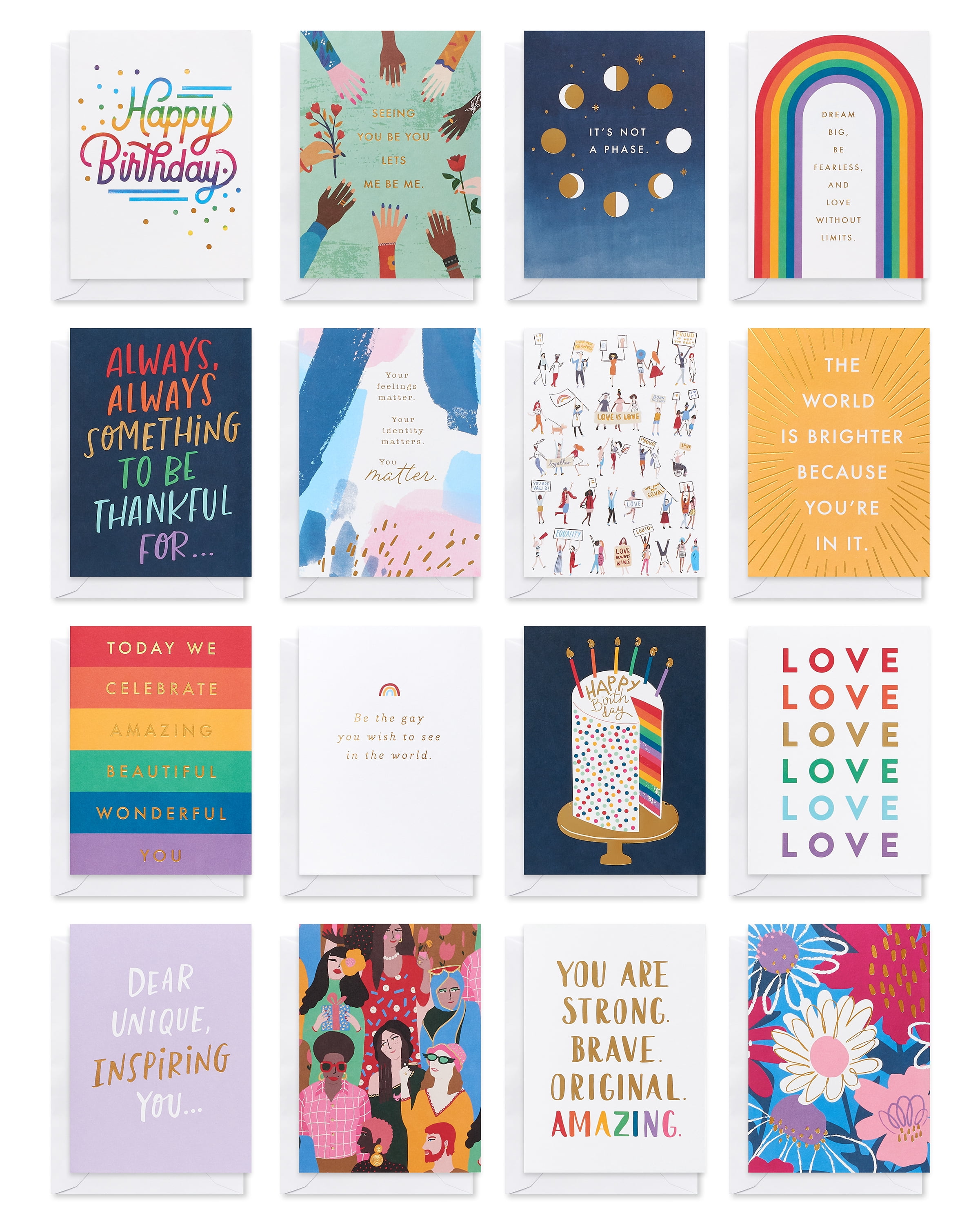 American Greetings Pride Cards, LGBTQ+ Bundle (32-Count)