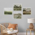 thumbnail image 3 of PixonSign Framed Wall Art Green Meadow Countryside Fields Landscapes Prints, Set of 4 Nature Wilderness Paintings, Minimalism Wall Décor, Adhesive Canvas Poster for Home Decor - 11"x14" White, 3 of 5