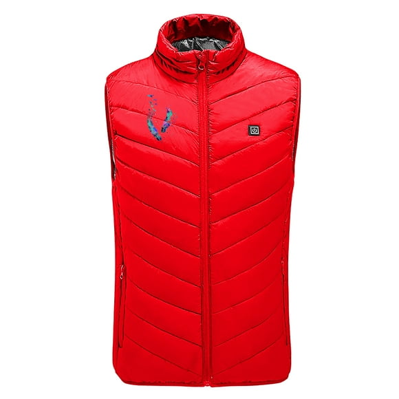 YWZZHAO Heated Vest Women Heated Vest for Men Unisex 9 Heating Zones Sleeveless Heated Jacket Fall Winter Warm No Battery Coat Mens Heated Vest on Clearance Red XL