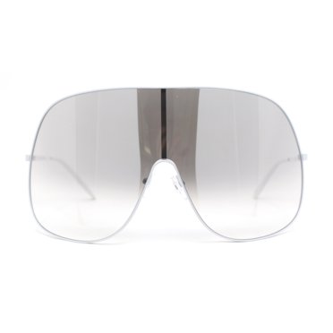 SA106 XXL Oversized Metal Rim Curved Monolens Shield Sunglasses – UV400 Protection