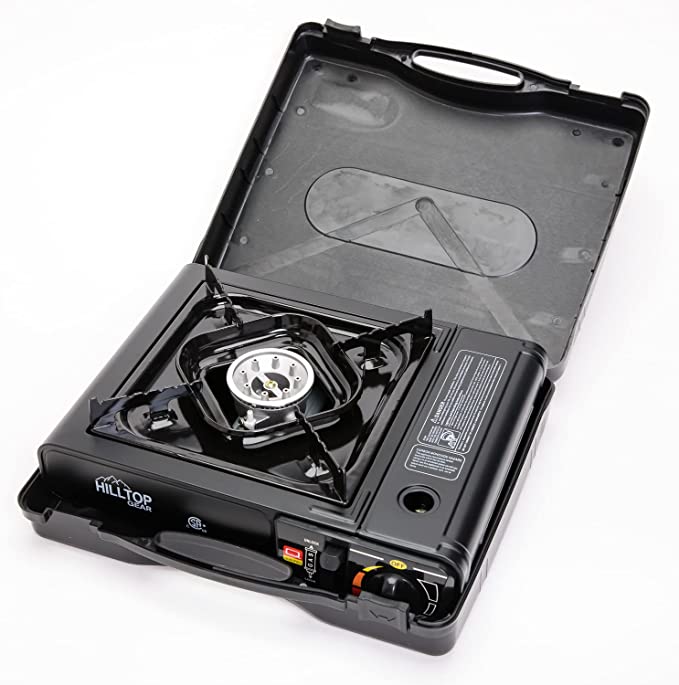 Hilltop Gear 8,000 BTU Portable Gas Stove with Carrying Case for