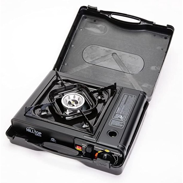 Hilltop Gear 8,000 BTU Portable Gas Stove with Carrying Case for