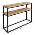 thumbnail image 2 of Kate and Laurel Quarles Wood and Metal Console Table, Natural/Black 36x10x30, 2 of 9