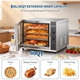 thumbnail image 3 of Commercial Countertop Convection Oven - 68L Electric Toaster Oven with Glass Door Wire Racks and Baking Trays - 120V, 3 of 7