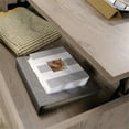 thumbnail image 3 of Pemberly Row Engineered Wood and Metal Lift-Top Coffee Table in Laurel Oak, 3 of 15
