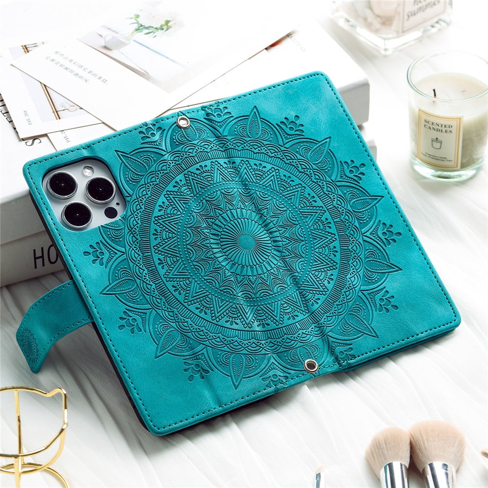 Extended Lanyard Faux Leather Phone Case for Various for iphone Models Including 17, Air, 16, 16E, 15, 14, 13, 12, 11 Pro Max, Plus, X, XS, XR Featuring a Zipper Wallet And Cardholder.
