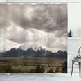 thumbnail image 1 of Ambesonne Kansas Shower Curtain, Mountains Colorado Gloomy, 69"Wx75"L, Multicolor, 1 of 3