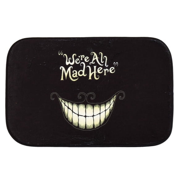 40X60cm We'Re All Mad Here Printed Doormat Floor Mat Home Creative Mat Super Soft Absorbent Bathroom Door Mat Door Entrance Mat