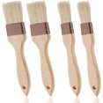 thumbnail image 1 of 2 Pcs Natural Bristle Pastry Brush, Beech Wooden Handle Basting and BBQ Brushes for Cooking, Butter, Oil, Marinade, Grilling & Baking, Kitchen Food Brush (1 inch & 1.5 inch), 1 of 7