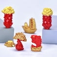 thumbnail image 3 of Leadrop Mini Resin Fortune Tree Chinese Golden Ingot Home Office Desk Landscape Ornament, 3 of 11