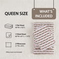 thumbnail image 6 of Regency Heights Flannel Cotton Sheet Set, 4-Piece Queen Bed Sheets with Pillowcase, Mistletoe Bows Printed Sheet Bedding Sets, Multicolor, 6 of 8