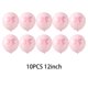 thumbnail image 3 of Juego de 10 o 30 globos de látex con lazo rosa y blanco de 12 pulgadas, con confeti rosa y dorado, para bodas, compromisos, cumpleaños, baby showers y fiestas., 3 of 5