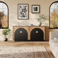 thumbnail image 3 of 63" Modern Farmhouse Sideboard Buffet Cabinet with Storage and Fluted Doors Storage Sideboard for Dining Room, Coffee Bar & Wine Bar Console Table for Living Room, Kitchen, 3 of 7
