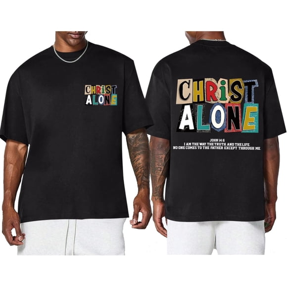 Christian Faith Shirts for Men Bible Verse Jesus God Shirt Oversized Religious Tshirts Graphic Tees Cotton Tops