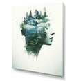 thumbnail image 2 of Designart "Calming Double Exposure Portrait In Mindfulness I" Meditation Wall Art Living Room, 2 of 7