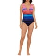 thumbnail image 2 of Embrace Your Curves™ by Miracle Brands® Women's and Plus Vanessa V-Neck One Piece Swimsuit, 2 of 4