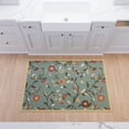 thumbnail image 7 of Ottomanson 2'7" x 5' Area Rug – Non-Slip Low Pile Stain Resistant Rug for Bedroom & Entryway, Floral Seafoam Green, 7 of 7