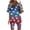 #0299-Watermelon Red, variant on Pounoo Women's 2 Piece Outfits Knit Sets Independence Day Style Lightweight Breathable V Neck Short Sleeve Star Print Top And Biker Shorts Gift