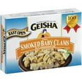 thumbnail image 2 of (12 pack) Geisha Canned Smoked Baby Clams, in Sunflower Oil, 3.75 Oz (106g), Ready to Eat in an Easy Open Can, 2 of 7