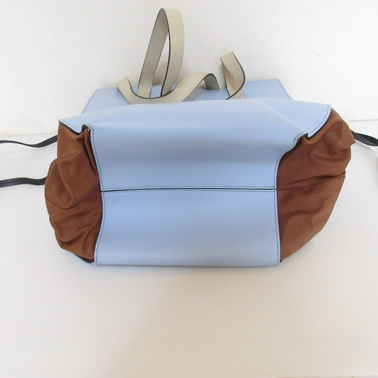 Pre-Owned MARNI GUSSET Leather Drawstring Tote Bag One