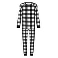 thumbnail image 4 of Men's Christmas Pajama Sets Long Sleeve Crewneck Plaid Print Tops And Pants Comfort Soft Warm Loungewear, 4 of 4