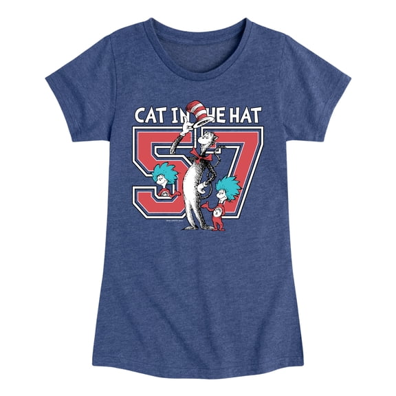The Cat in the Hat - Cat in the Hat Jersey - Youth Girls Fitted Short Sleeve T-Shirt