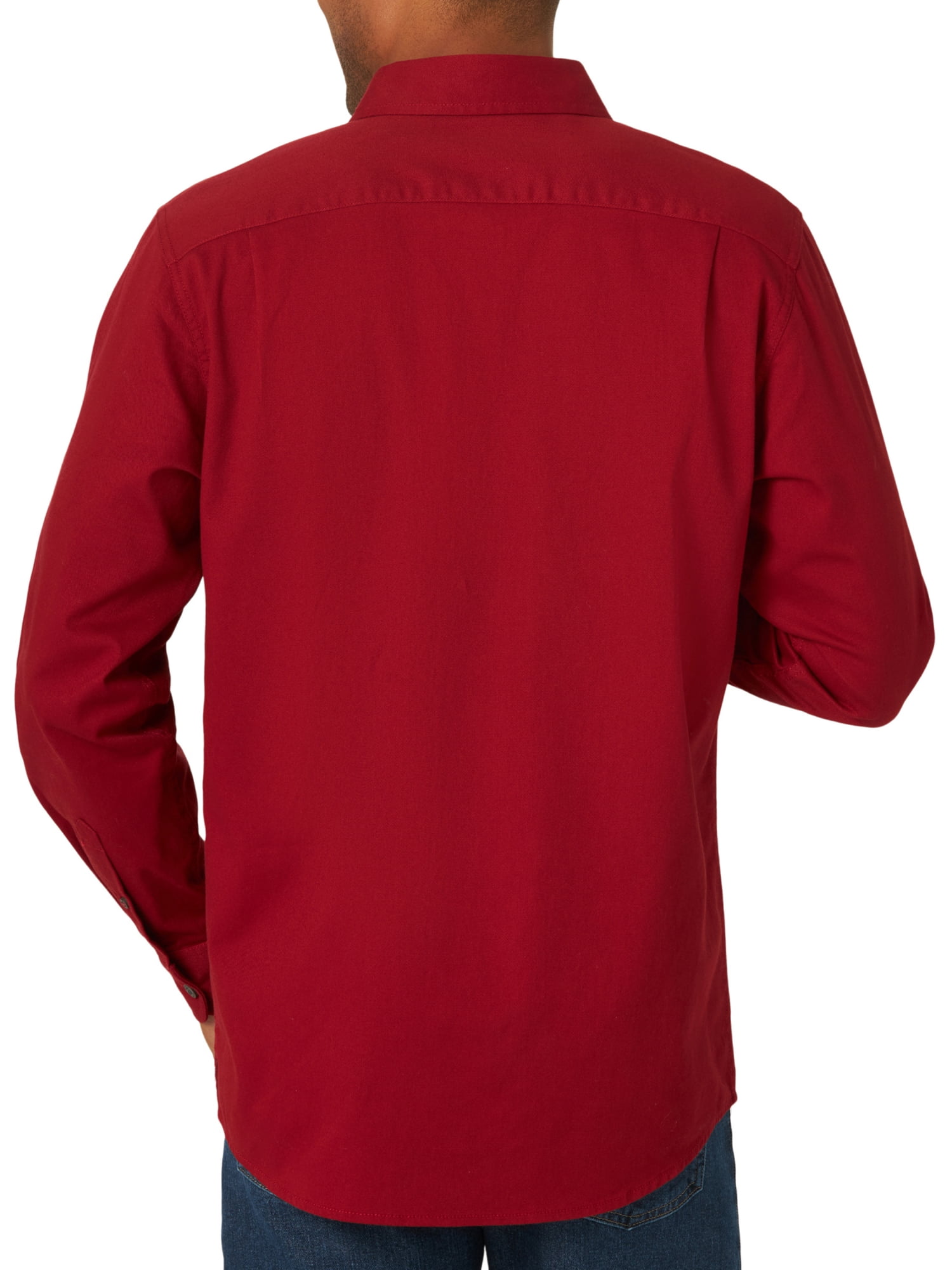 Wrangler Men's Long Sleeve Solid Twill Shirt