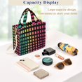 thumbnail image 5 of FORMRS Womens Corduroy Tote Bag Crossbody Shoulder Handbag with Pocket, Pink Block Pattern, 5 of 7