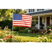 12 Pcs Small American Flags On Stick,4th of July Decorations Small USA Flag,Mini 45x30cm American Flags for Outside,Fourth of July Flag for Yard Lawn,250 Anniversary USA Patriotic Merchandise