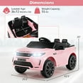 thumbnail image 3 of Gymax 12V Kids Ride On Car Licensed Land Rover Electric Vehicle w/ Remote Control Pink, 3 of 10