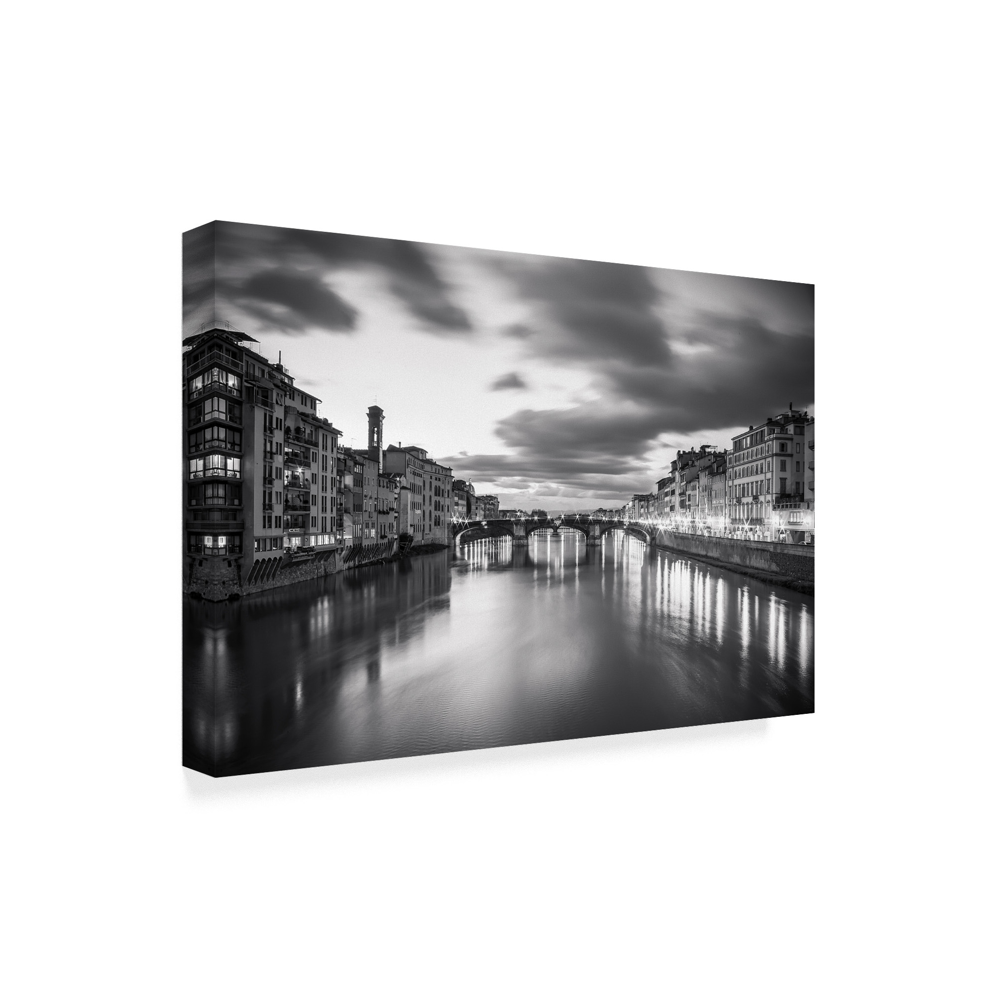 Trademark Fine Art 'Arno In Florence' Canvas Art by Giuseppe Torre