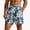 Blue#13, variant on Zynoxe Summer Shorts for Men with Pockets Adjustable Drawstring Waist Men's Knee Length Shorts Fashion Hawaii Printed Casual Beach Shorts Comfy Breathable Quick-Dry Swim Trunks M