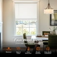 thumbnail image 5 of Chicology Cordless Privacy Faux Wood Blinds 2" Slats with Valance, Room Darkening, White, 36"W x 48"H, 5 of 7