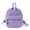 Purple, variant on Yucurem Solid Color Backpack Preppy Style Nylon Mini Rucksack for School Travel (Black)