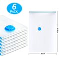thumbnail image 2 of Paquete de 6 Bolsas Ahorradoras de Espacio NQ 80% Más de Almacenamiento Cierre de Cremallera Doble y Válvula Turbo de Triple Sellado, 2 of 4