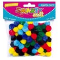 thumbnail image 1 of Pompones Chicos Colores Surtidos 2 Bolsas Con 80 Pzas AleJaz MWDKA, 1 of 1