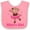 Pink and White, variant on Inktastic Mimi's Girl Monkey Girls Baby Bib