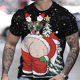 thumbnail image 1 of Camiseta navideña para hombre, camiseta roja con cuello redondo de Papá Noel para hombre, ropa de calle de gran tamaño a la moda, Tops de manga corta, ropa Harajuku para hombre, 1 of 4