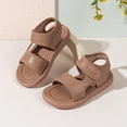 thumbnail image 5 of Xfvqtps Boys Sandals Open Toe Hook and Loop Strap Hollow out Breathable Comfortable Casual Beach Shoes for Kids Spring Summer, 5 of 9