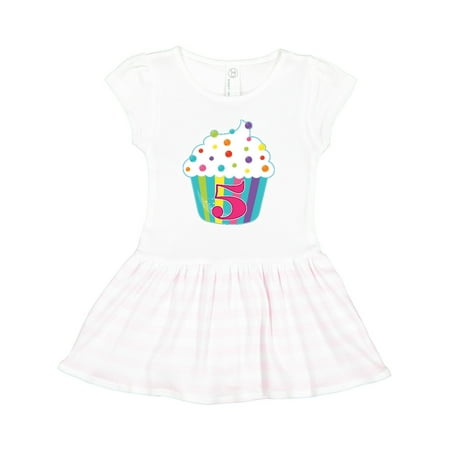 

Inktastic 5th Birthday Cupcake Gift Toddler Girl Dress