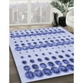 thumbnail image 3 of Ahgly Company Machine Washable Indoor Round Transitional Heavenly Blue Area Rugs, 7' Round, 3 of 7