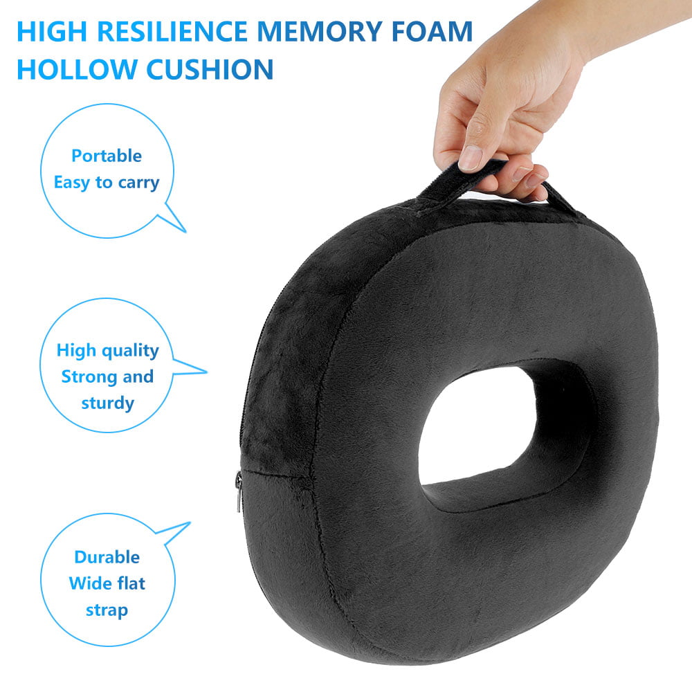 Everso Donut Ring Cushion, Memory Foam Slow Rebound Hollow Cushion, Office  Slow Rebound Hemorrhoid Cushion Hollow Cushion For Pregnant Women'S Tail  Vertebra Decompression Physiotherapy 