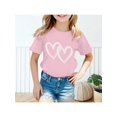 thumbnail image 1 of Camisetas para niños y niñas, lindas camisetas con estampado gráfico de cuello redondo y manga corta, camiseta informal de verano de 4 a 13 años, 1 of 6