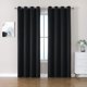 thumbnail image 3 of Cortinas opacas para dormitorio, con aislamiento térmico, cortinas y cortinas para ventana con ojales para sala de estar, gris oscuro, 2 paneles, 52 x 84 pulgadas, 3 of 5