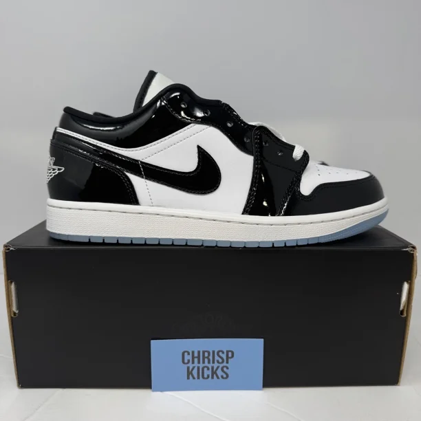 Ni - ke Ni - ke Air Jordan 1 Low SE Concord' White Black DV1333-100 Mens GS Sizes Brand New