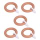 thumbnail image 1 of 5 piezas de ganchos de hebilla para cortina, clips para varillas de cortinas, anillos circulares para ducha de madera, 1 of 6