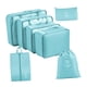 thumbnail image 4 of 7 cubos de embalaje, bolsas de almacenamiento de viaje, bolsas con cordón, elementos esenciales de viaje, cubos de viaje, organizadores de equipaje Azul claro, 4 of 9